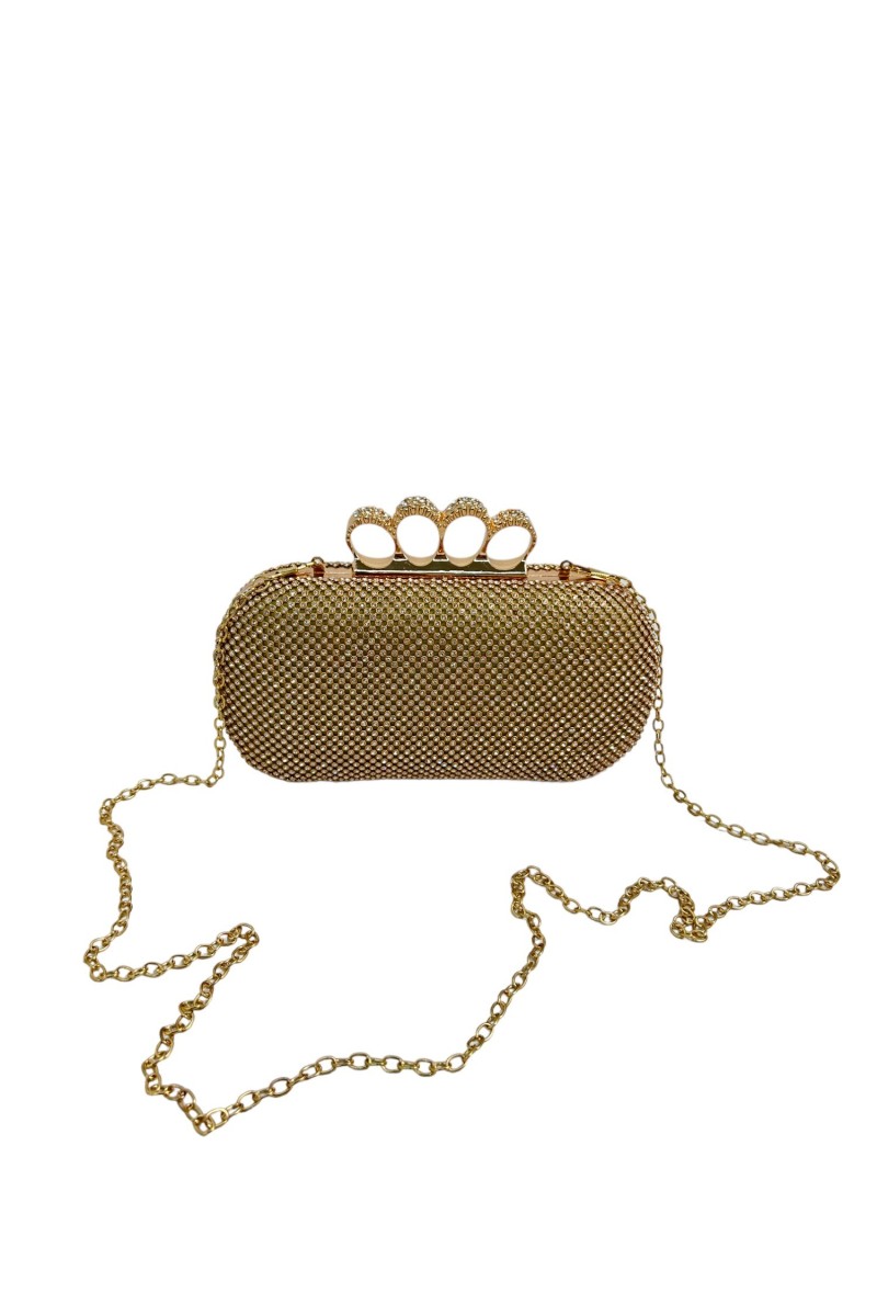 ΤΣΑΝΤΑΚΙ CLUTCH ΟΒΑΛ ΜΕ ΣΤΡΑΣ