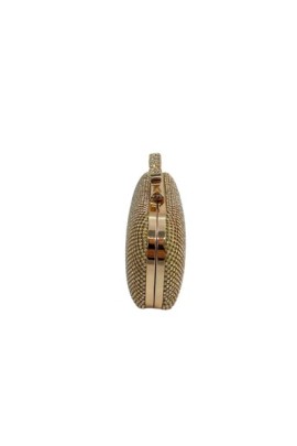 ΤΣΑΝΤΑΚΙ CLUTCH ΟΒΑΛ ΜΕ ΣΤΡΑΣ