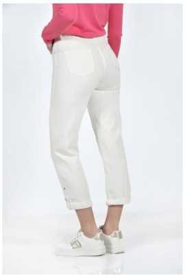 ΠΑΝΤΕΛΟΝΙ DENIM ΨΗΛΟΜΕΣΟ CROP ΜΕ ΓΥΡΙΣΜΑ